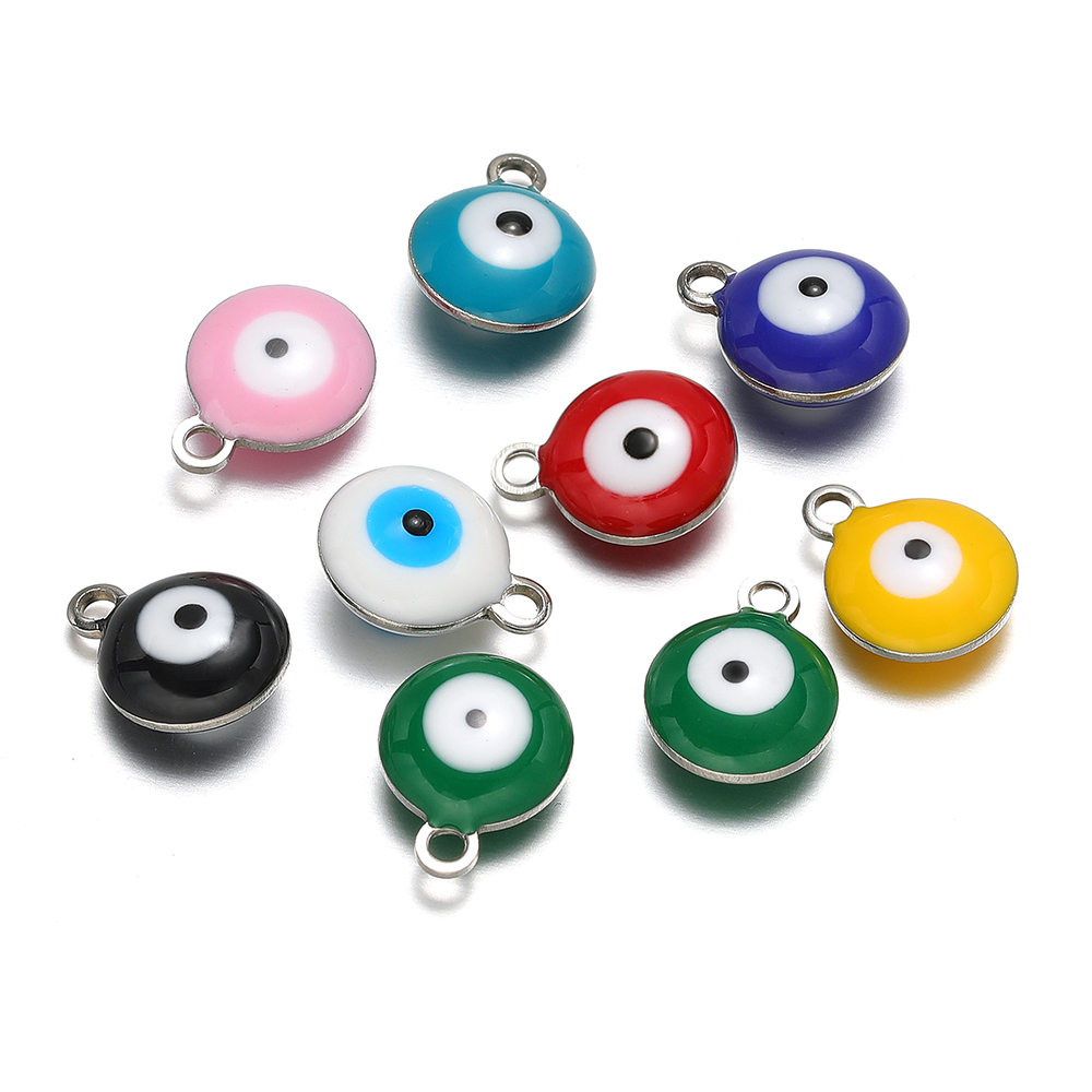 Hoop Earrings - 20Pcs/Lot Waterproof Stainless Steel Enamel Evil