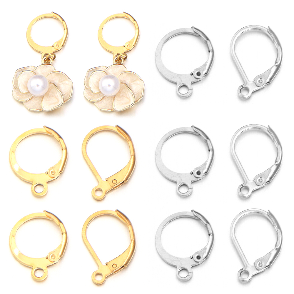 Hoop Earrings - 20pcs/lot Stainless Steel Ear Hook Round
