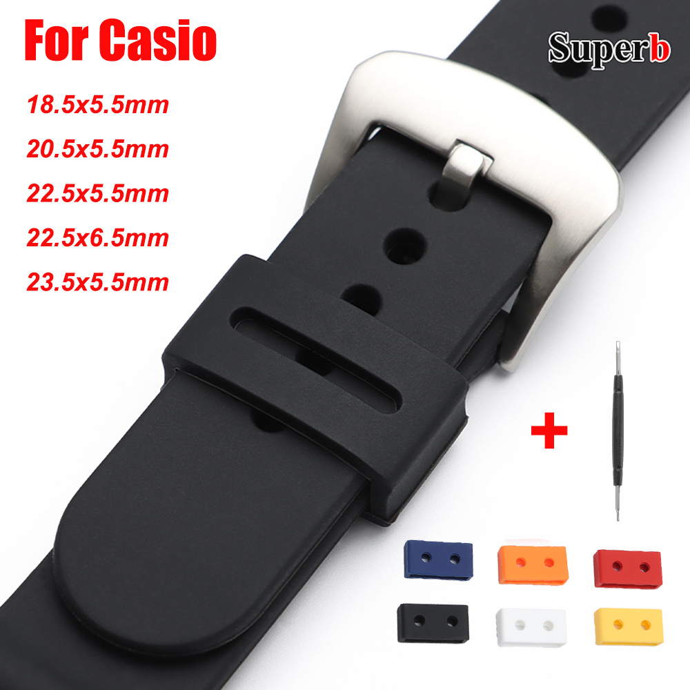 Watch Strap Replacement - For Casio Rubber Ring Watch Strap