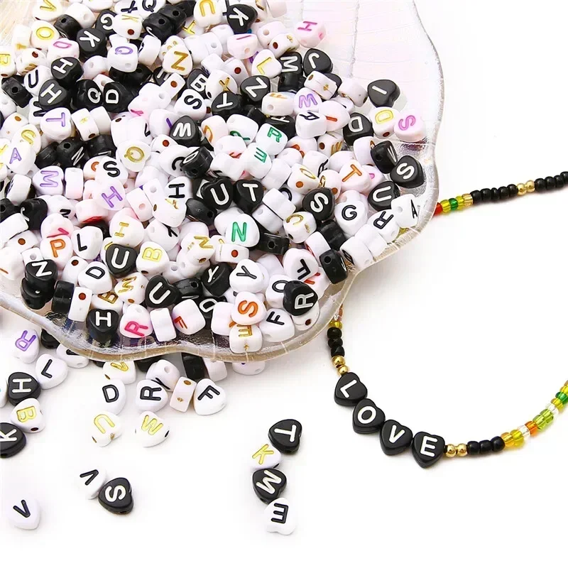 Jewelry Quotes - 100-500PCS Acrylic Colorful Heart Shape Bead