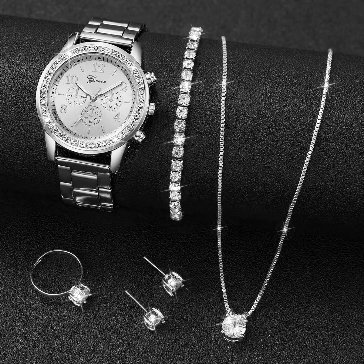 6PCS/Set Fashion Rhinestone Wo - Jewelry Like Watches review and price