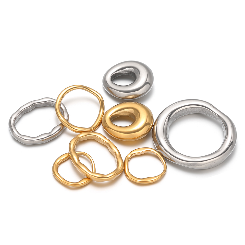 5pcs Stainless Steel Round Ova - Hoop Earrings review and price