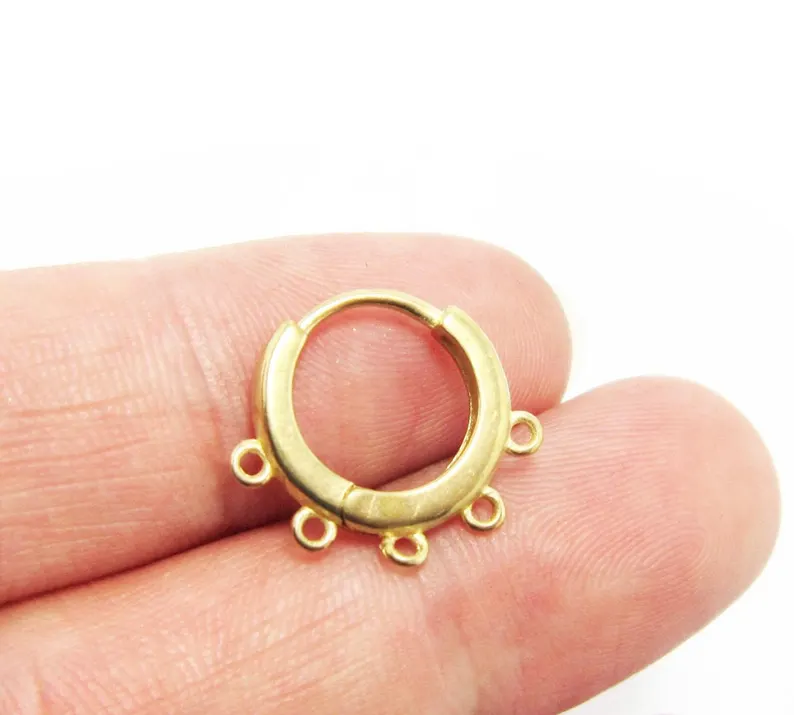 10pcs Brass Ear Hoops, Leverba - Hoop Earrings review and price