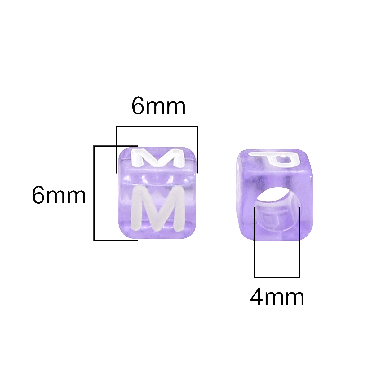 6x6mm Acrylic Translucent Squa - Jewelry Quotes review and price