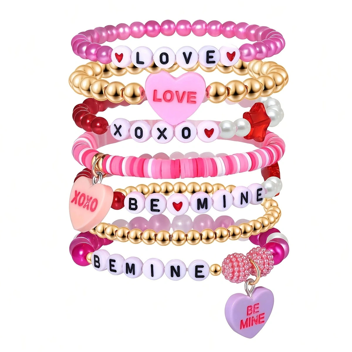 500/250pcs 7mm Pink Letter, Va - Jewelry Quotes review and price