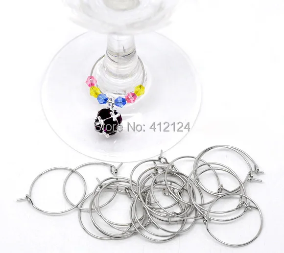 1000Pcs Silver Tone Wine Glass - Hoop Earrings review and price