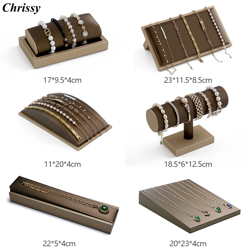 brown pu leather Bracelet Disp - Jewelry And Watches Exhibition review and price