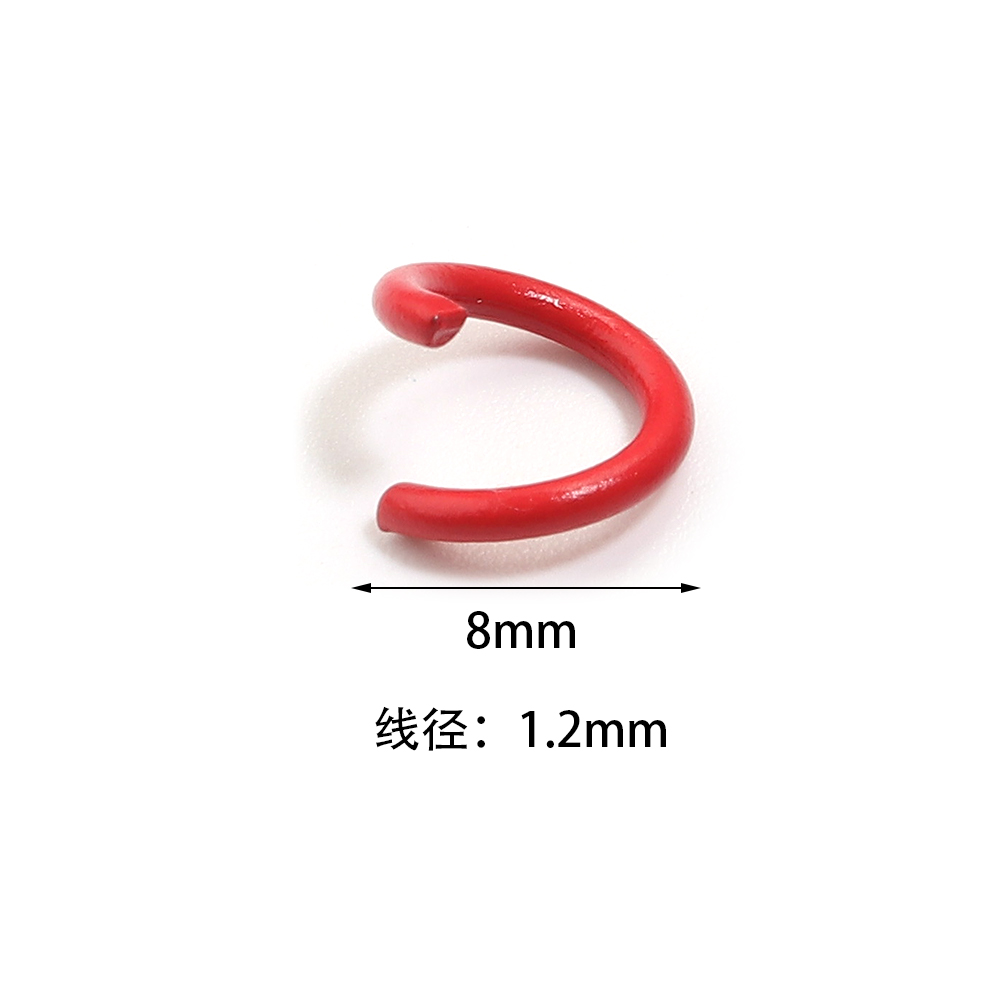 200pcs 8mm Metal Iron Colorful - Hoop Earrings review and price