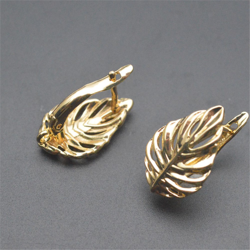 1/2Pcs 18K Gold Plated Brass L - Hoop Earrings review and price